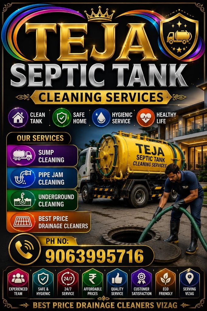 Teja Septic Tank Cleaning Services Banner
