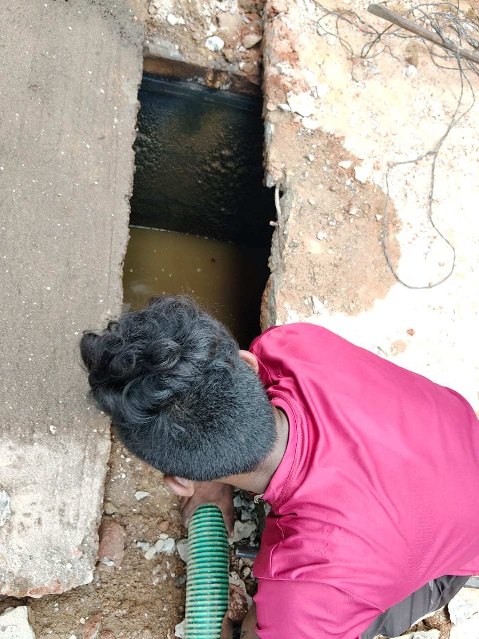 Septic Tank Vacuum Suction Operation